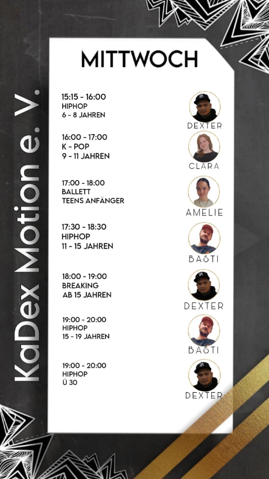 KADEX MOTION e.V. - Stundenplan Mittwoch