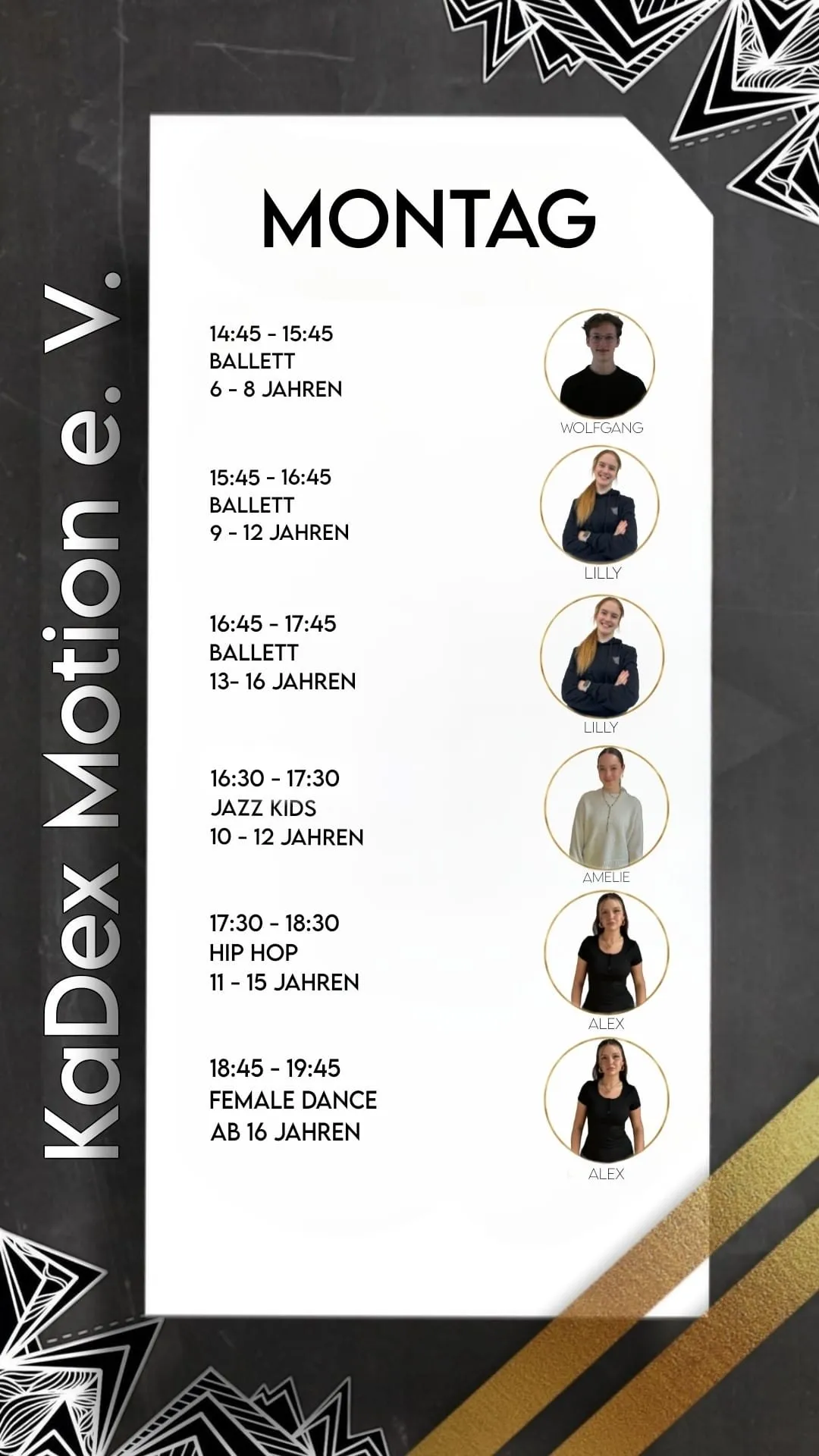 KADEX MOTION e.V. - Stundenplan Montag